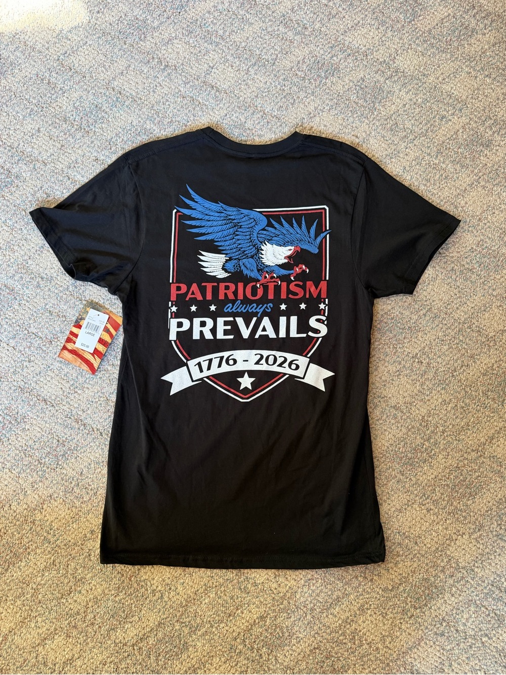 Patriotism Prevails Graphic Tee - Black